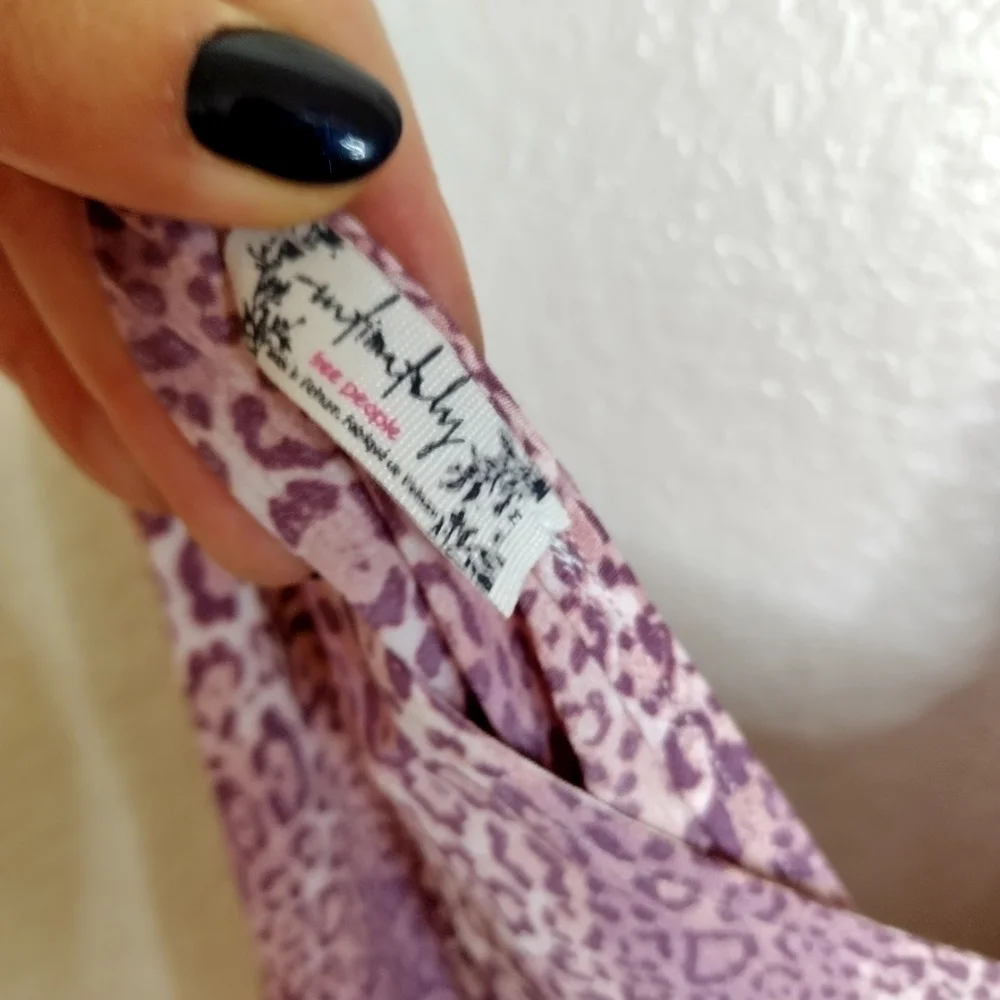 Free People intimately Animal Print Bodysuit sz M